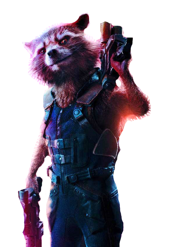 Raccoon Rocket Marvel Transparent PNG Image