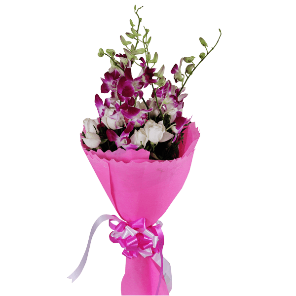 Pink Rose Flower Bunch Transparent PNG Image