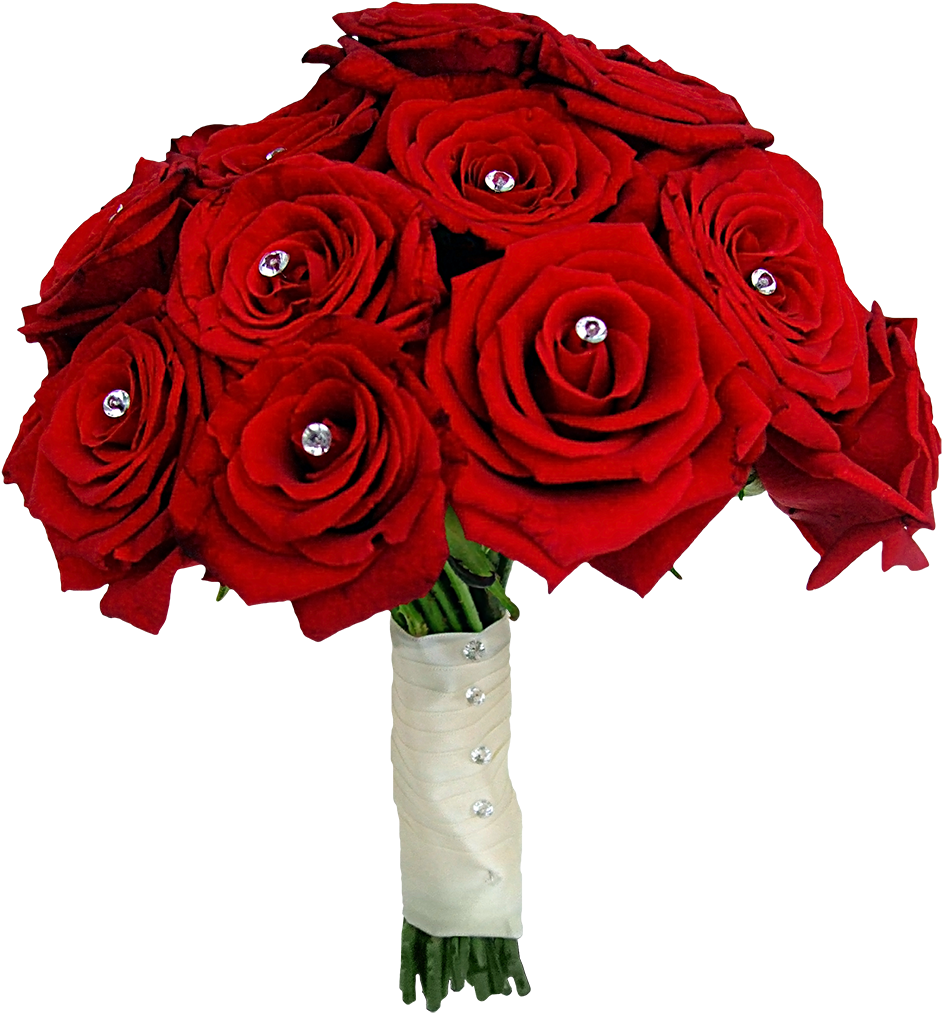 Bouquet Rose Red Transparent PNG Image