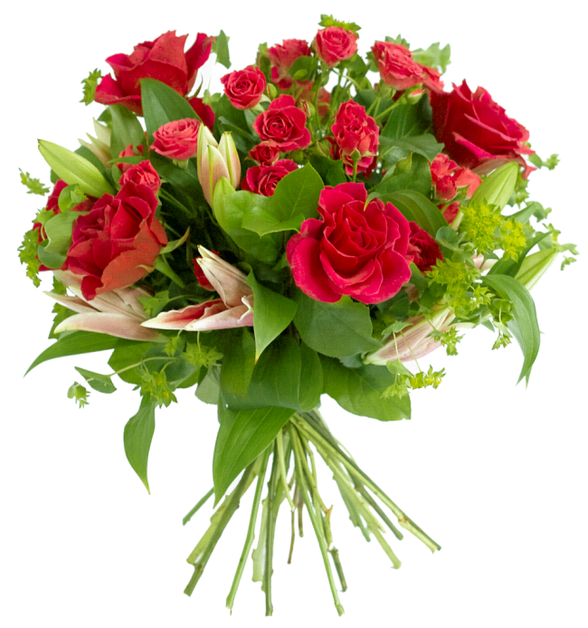 Bouquet Rose Valentine Transparent PNG Image
