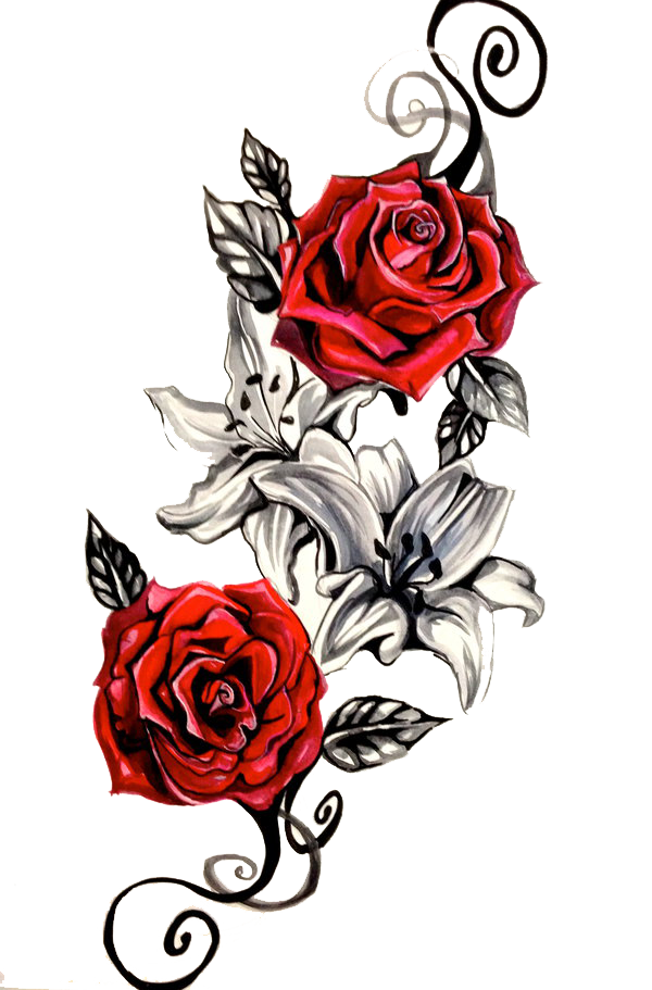 Rose Tattoo Transparent PNG Image