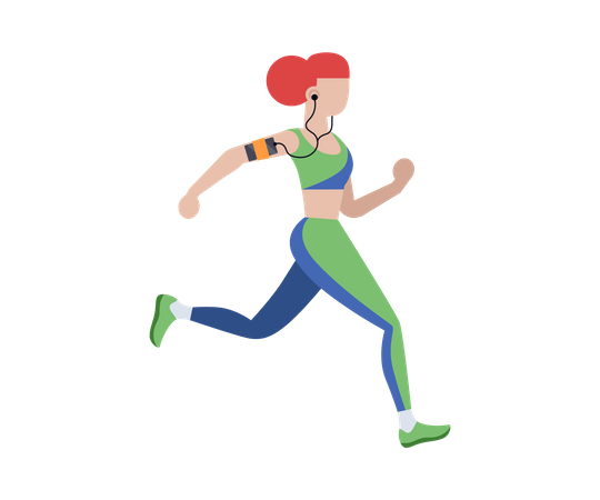 Running Athlete Female Transparent PNG Image