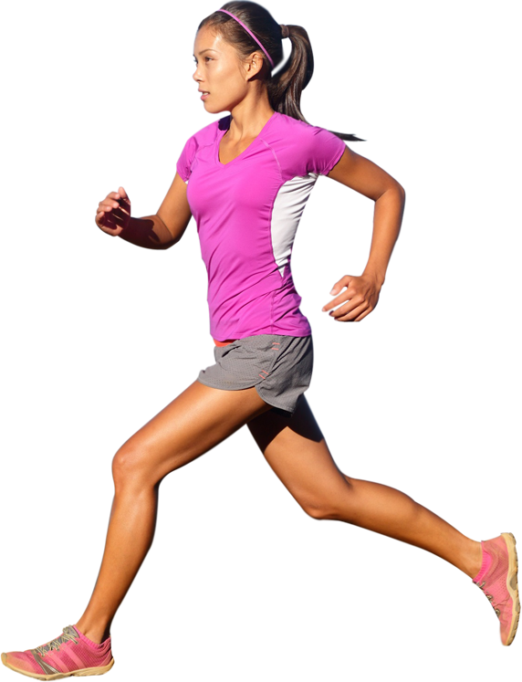 Running Athlete Female Transparent PNG Image
