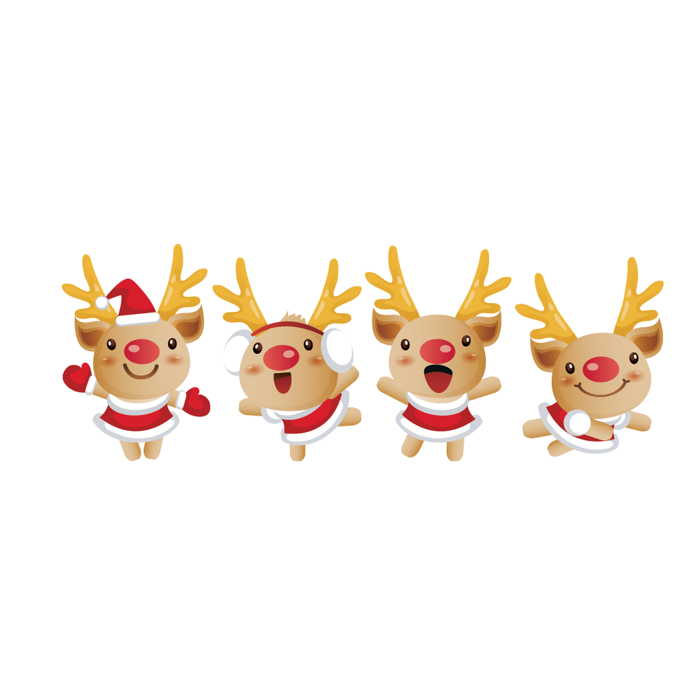 Reindeer Christmas Santa Clauss Transparent PNG Image