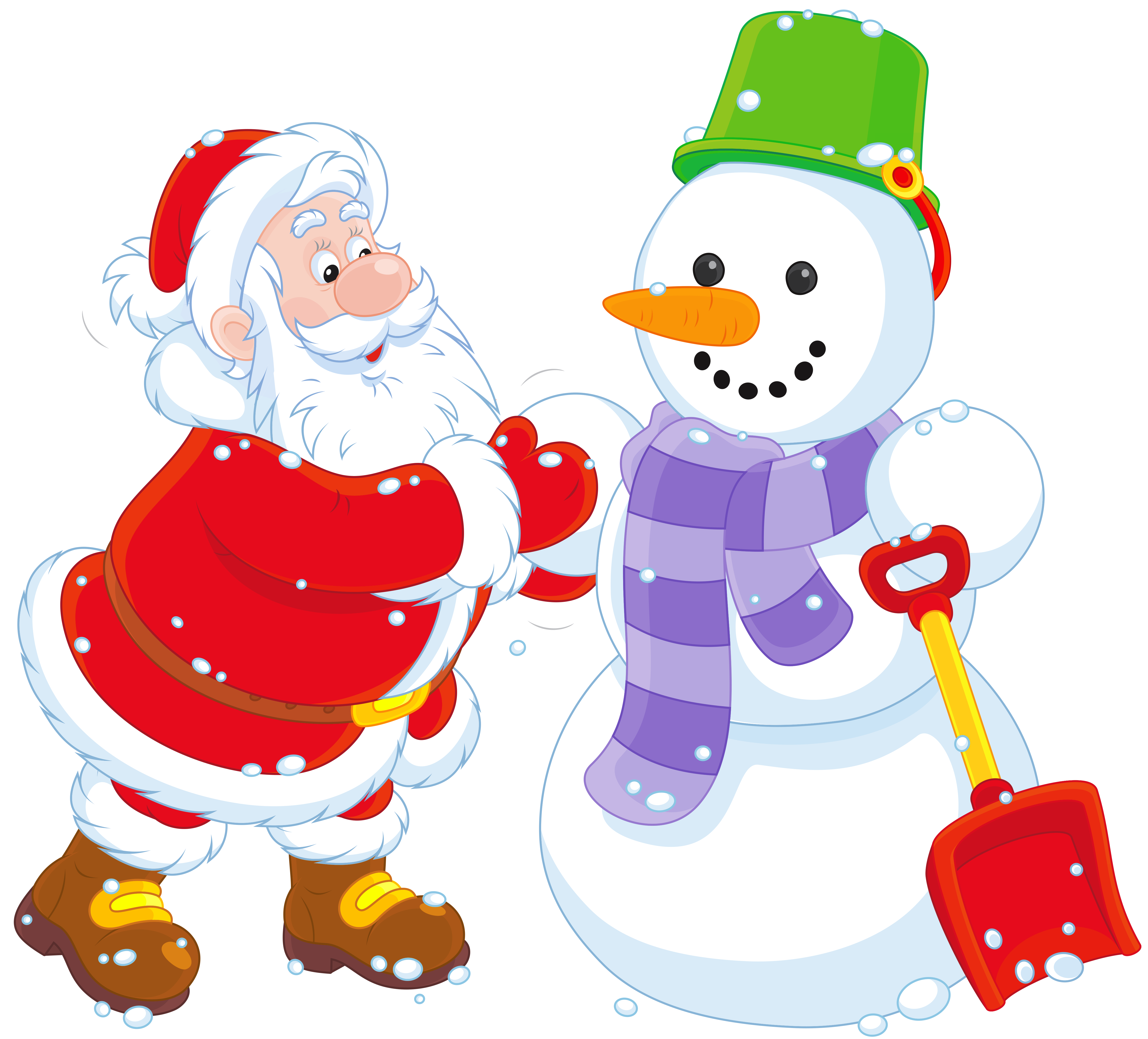 Snowman And Claus Santa'S Santa Village Transparent PNG Image