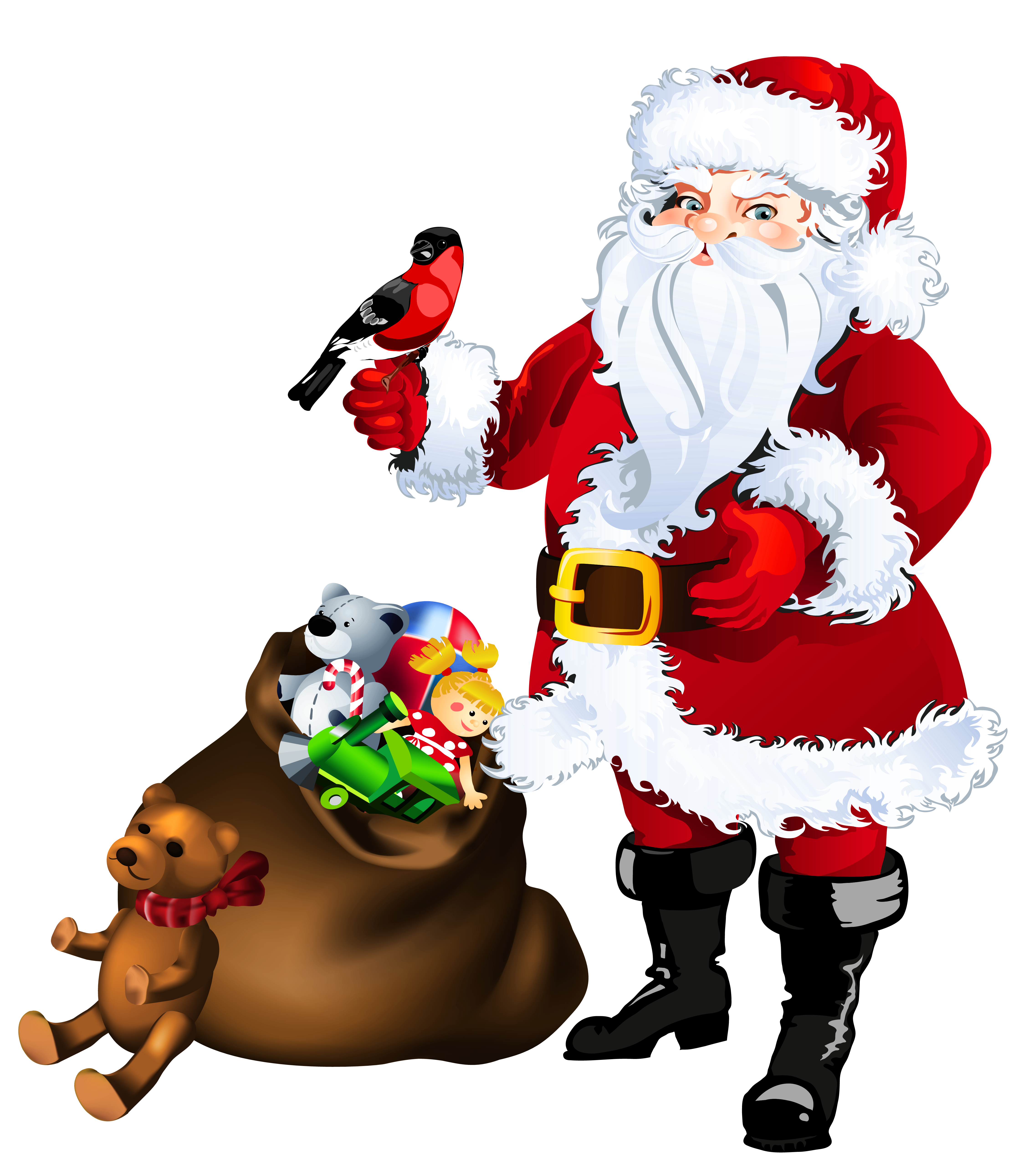 Claus Ornament Santa Toys With Christmas Transparent PNG Image