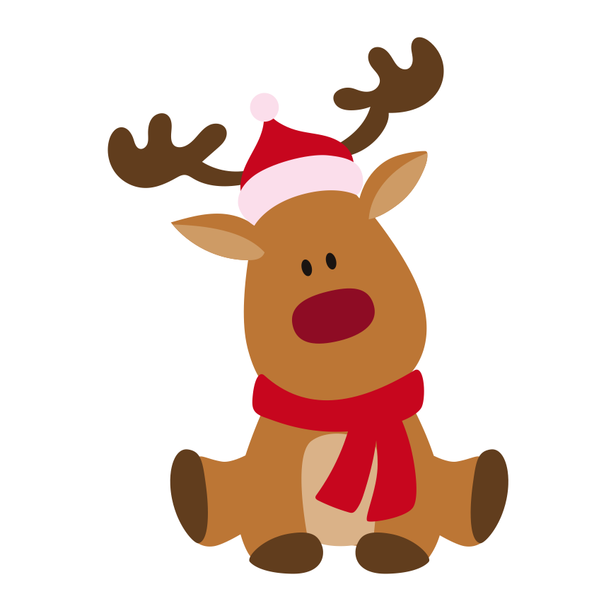 Reindeer Claus Deer Rudolph Santa Transparent PNG Image