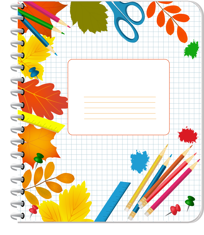 Cover School Notebook Crayon Drawing Transparent PNG Image