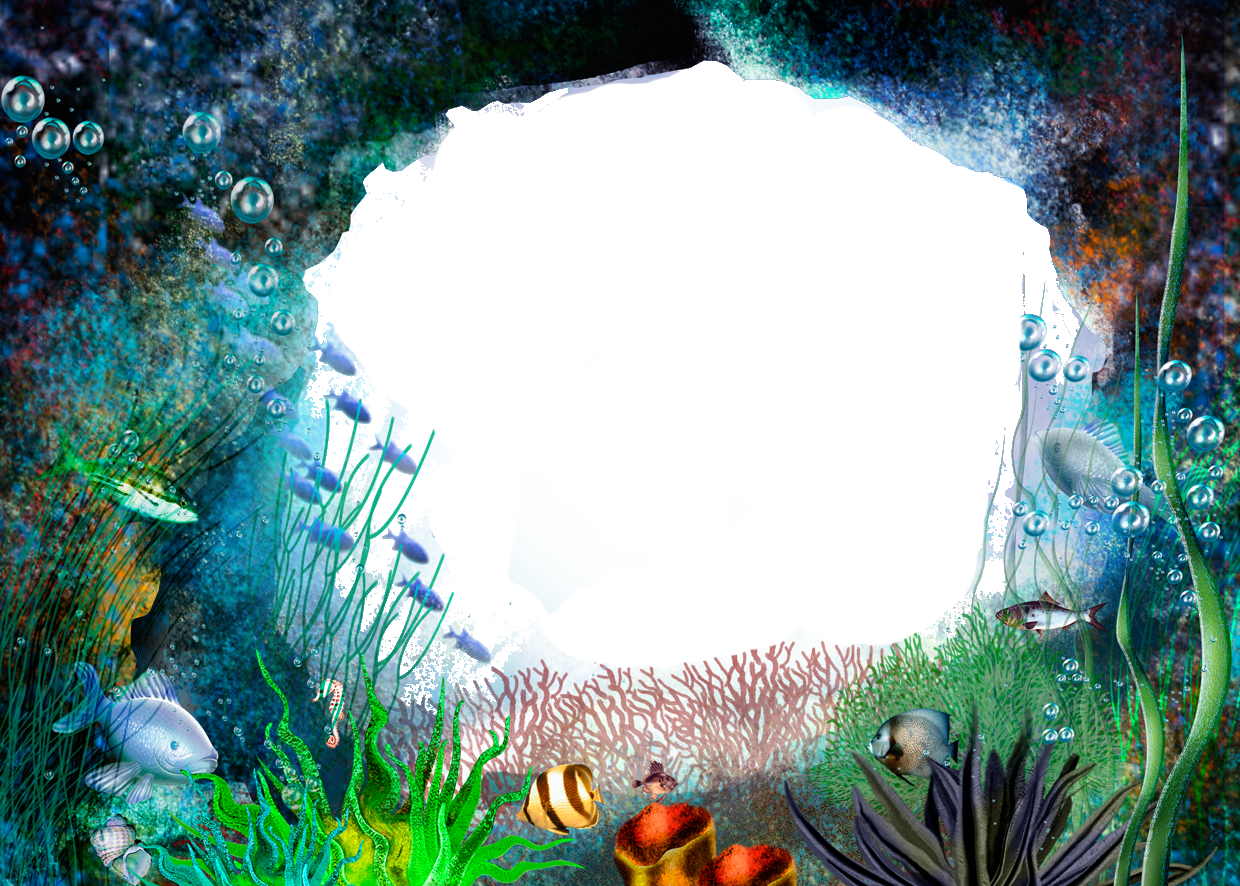 Underwater Frame Material World Transparent PNG Image