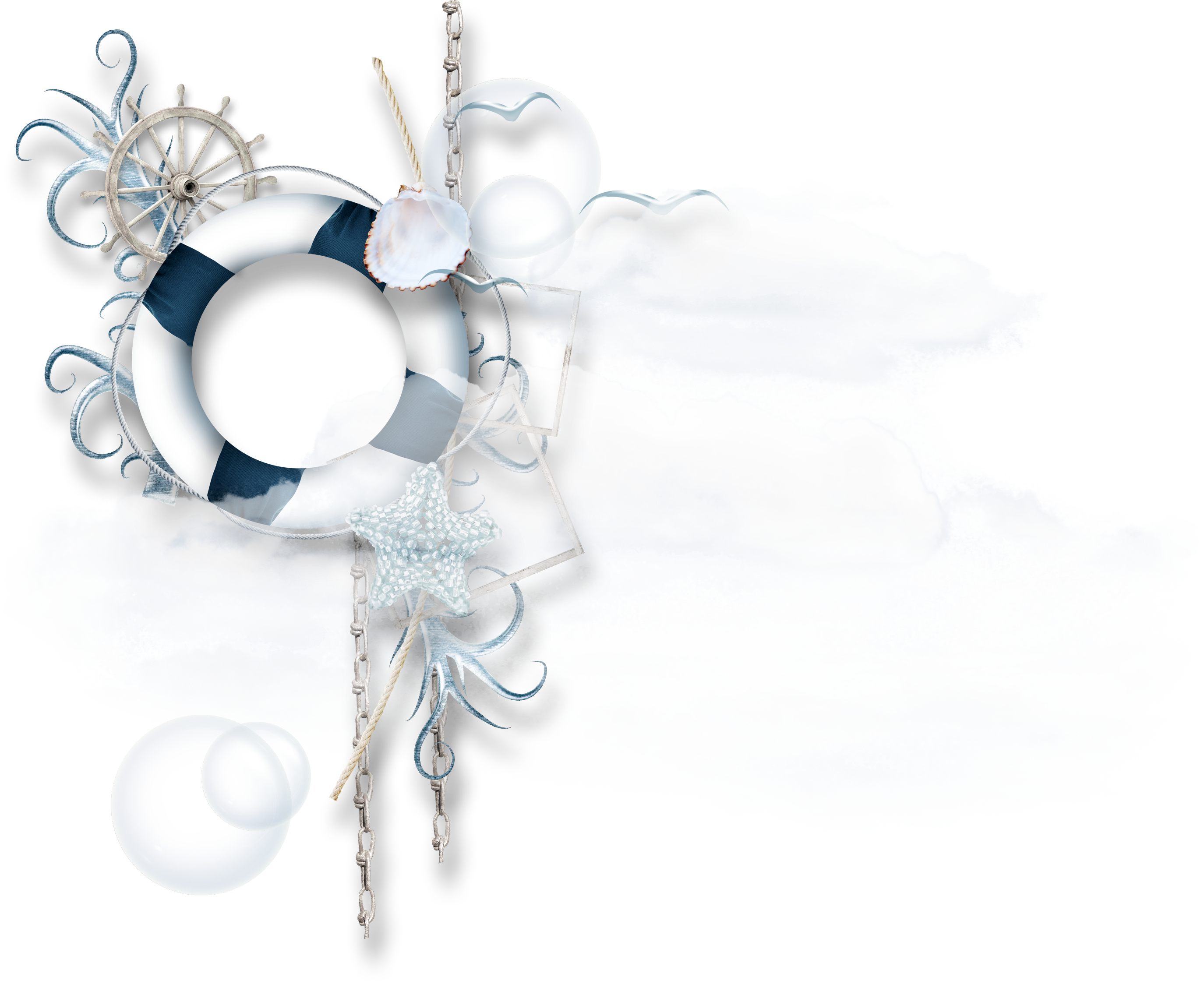 Frame Flower Wind Sea Ocean Transparent PNG Image