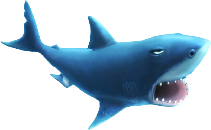 Blue Megalodon Shark Transparent PNG Image