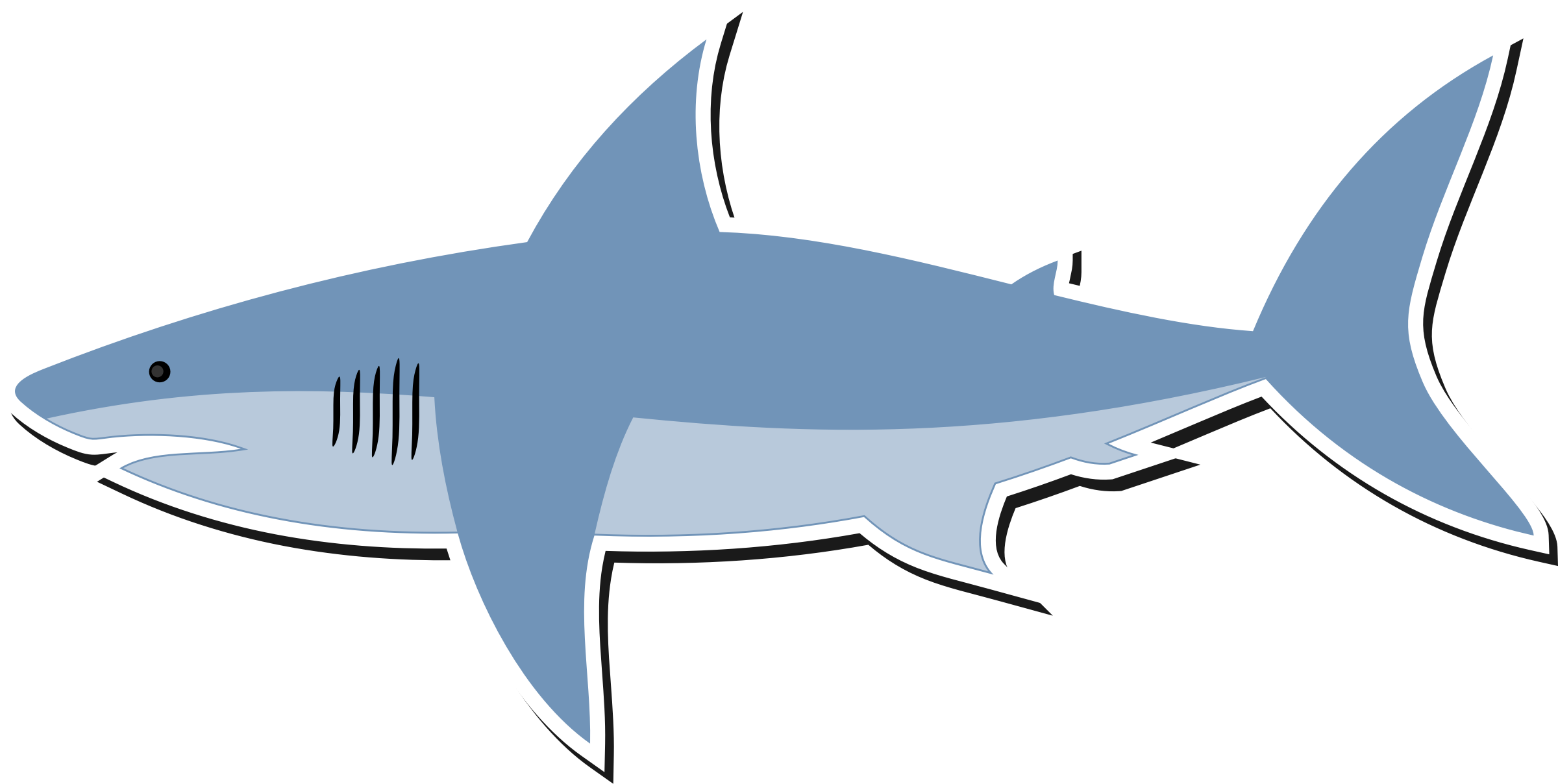 Blue Megalodon Shark Transparent PNG Image