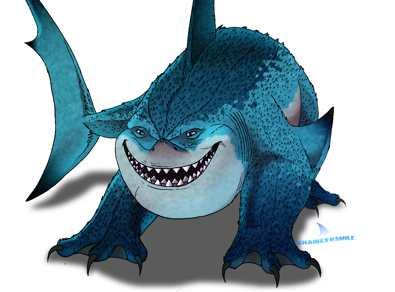 Blue Shark Nemo Transparent PNG Image