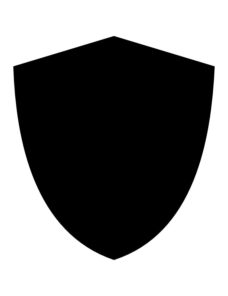 Black Siluet Shield Transparent PNG Image