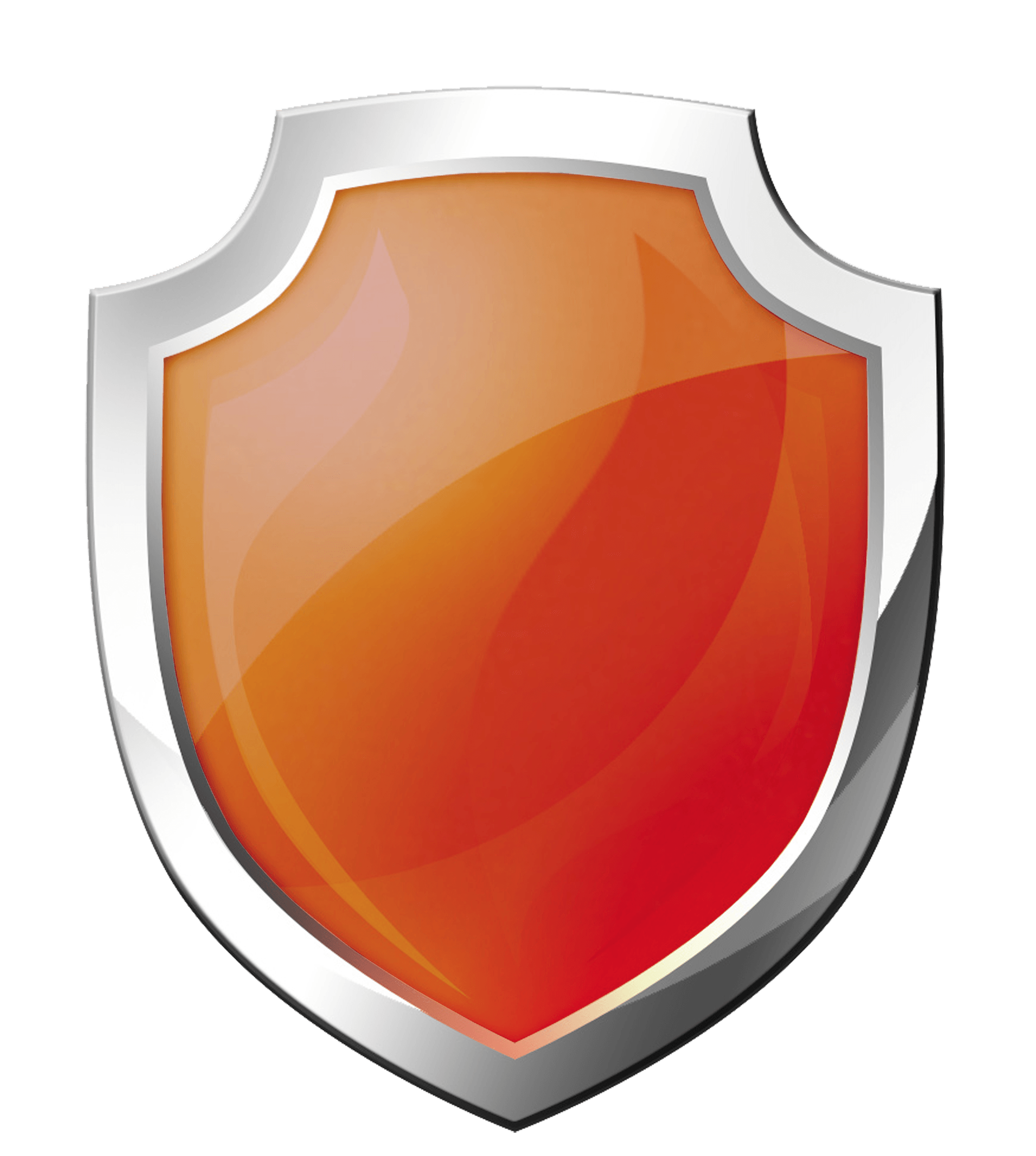 Orange Shield Transparent PNG Image