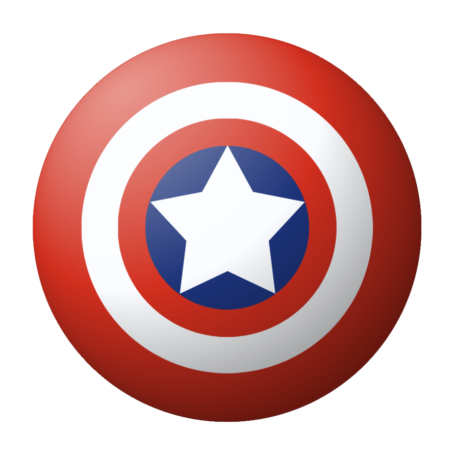 Round Captain America Shield Transparent PNG Image