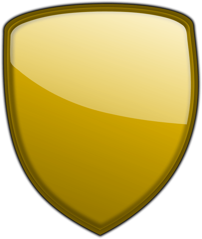 Gold Shield Transparent PNG Image