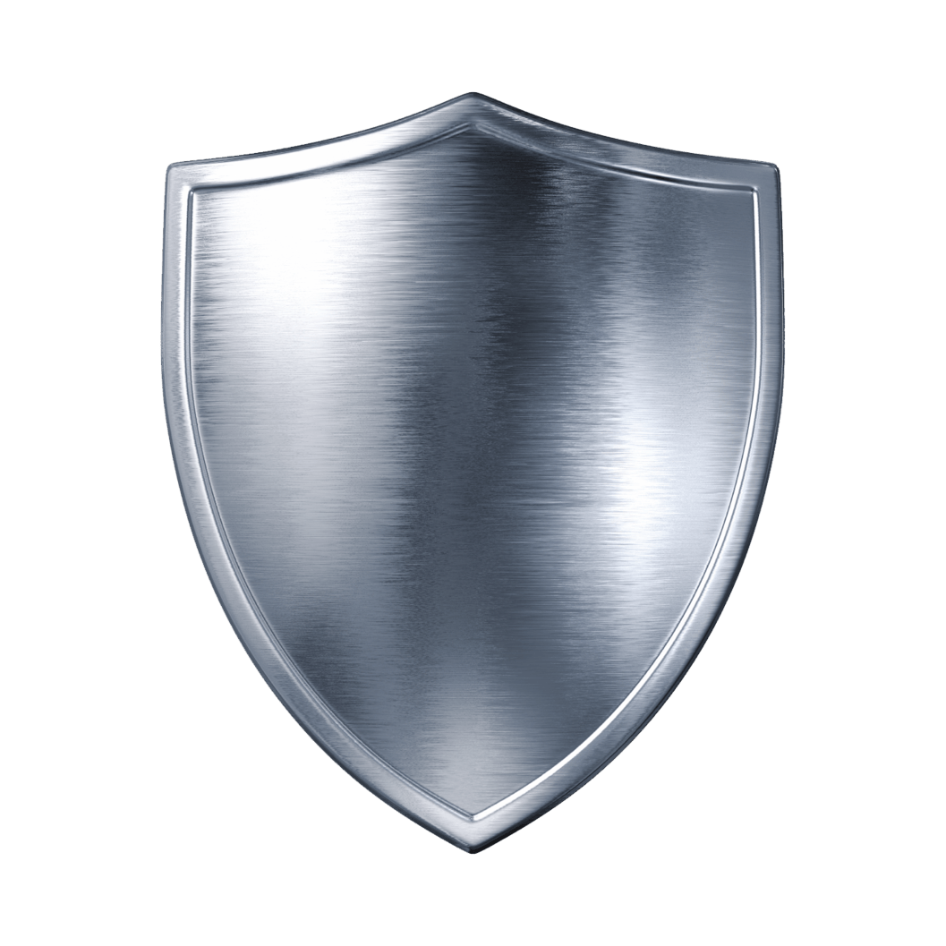 Silver Metal Shield Transparent PNG Image