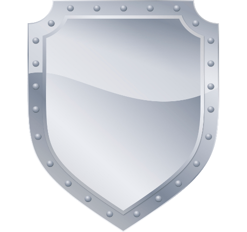 Gray Metal Shield Transparent PNG Image
