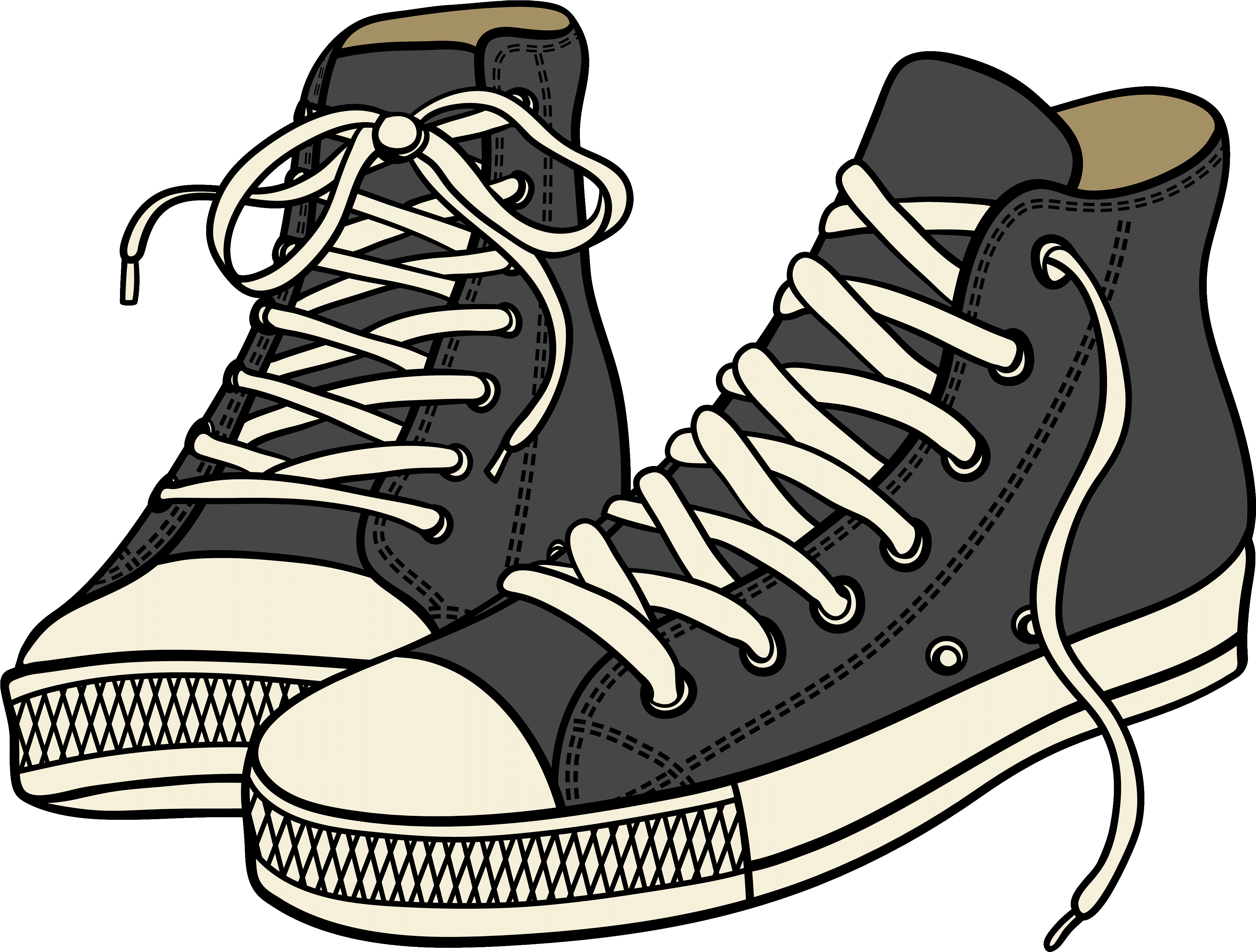 Converse Black Shoes Transparent PNG Image