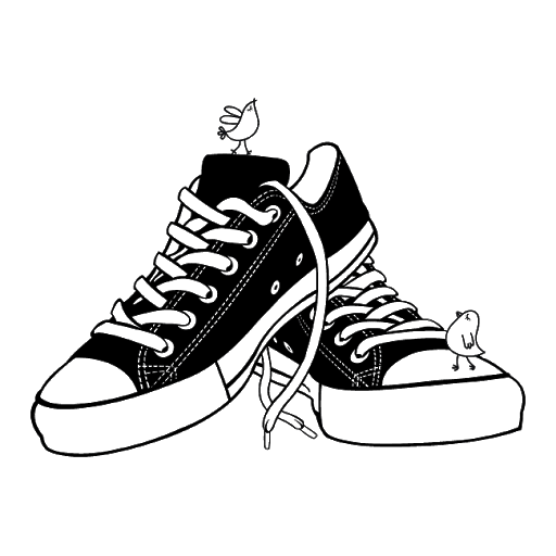 Converse Black Shoes Transparent PNG Image