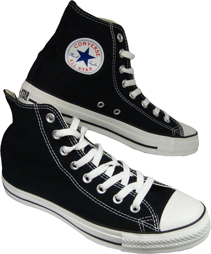 Pic Converse Black Shoes Transparent PNG Image