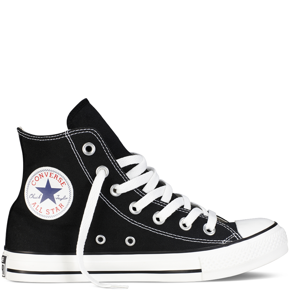 Converse Black Shoes Transparent PNG Image