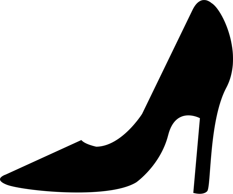 High Heels Black Shoe Transparent PNG Image