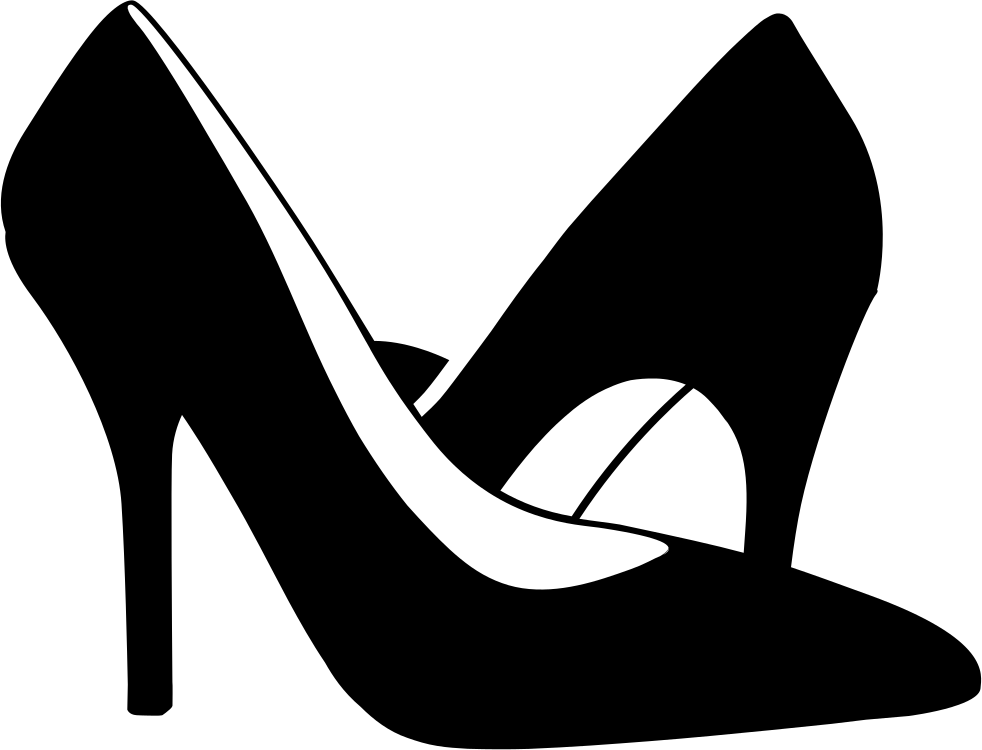 High Heels Black Shoe Transparent PNG Image