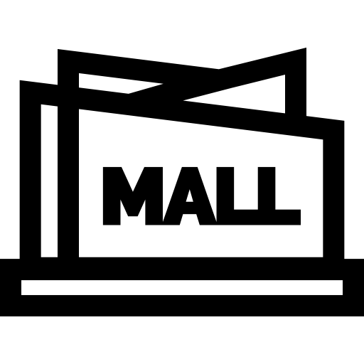 Shopping Mall Silhouette Transparent PNG Image