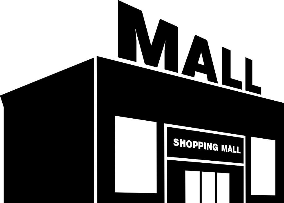 Shopping Mall Silhouette Transparent PNG Image