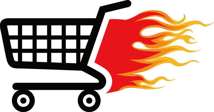 Flame Shopping Cart Icon Transparent PNG Image