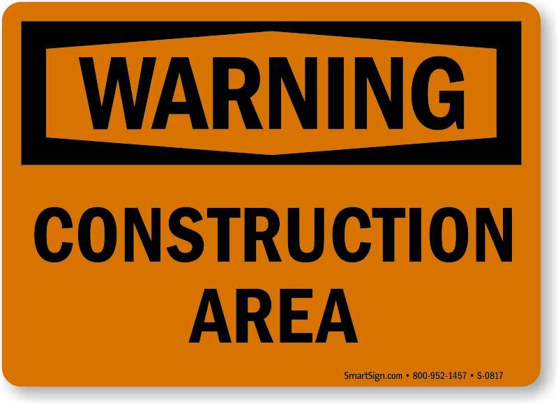 Construction Sign Transparent PNG Image