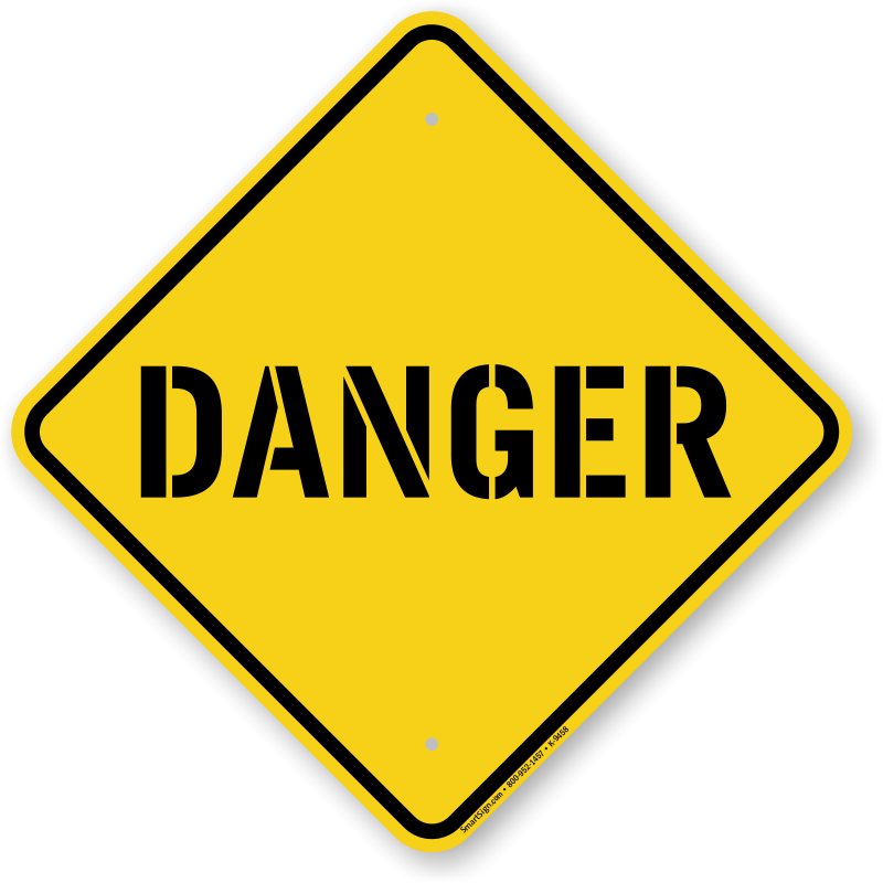 Danger Sign Transparent PNG Image