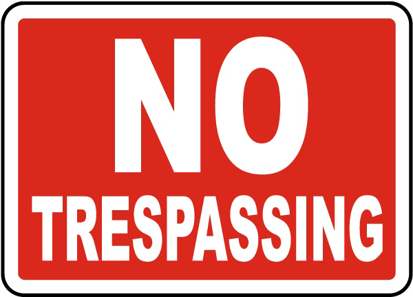 No Trespassing Sign Transparent PNG Image