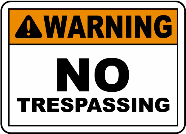No Trespassing Sign Transparent PNG Image