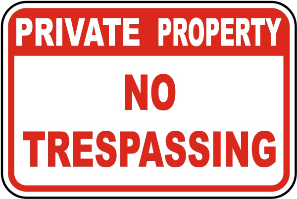 No Trespassing Sign Transparent PNG Image