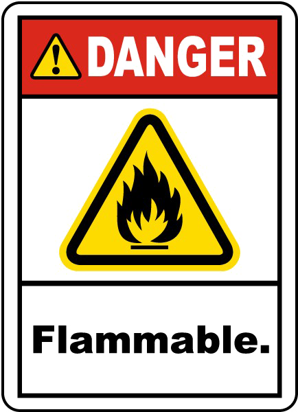 Flammable Sign Transparent PNG Image