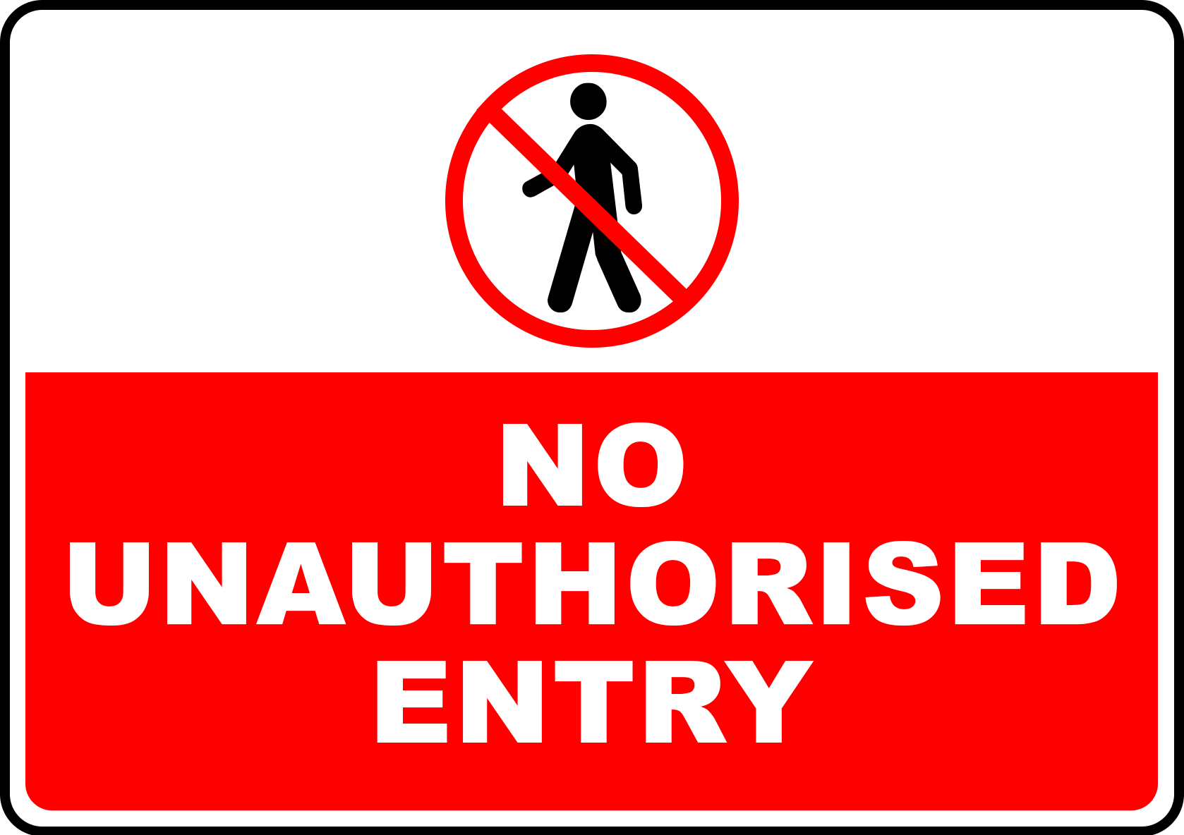 Unauthorized Sign Transparent PNG Image