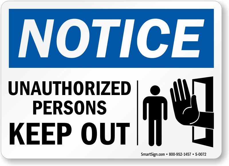 Unauthorized Sign Transparent PNG Image