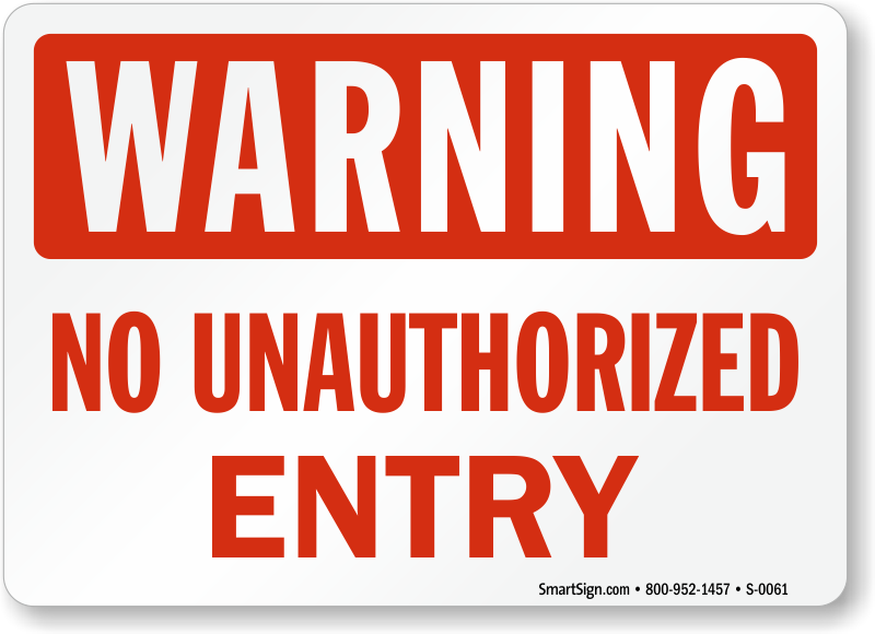 Unauthorized Sign Transparent PNG Image