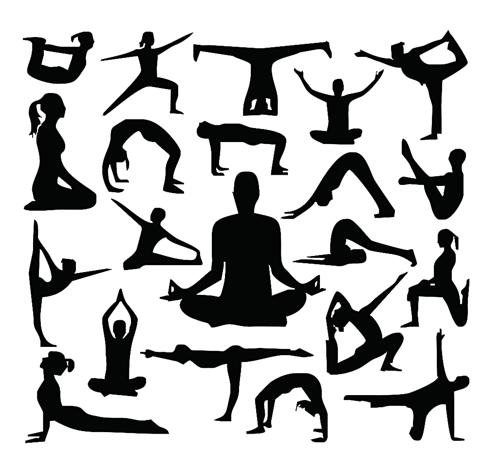 Yoga Silhouette Cdr s Frame Transparent PNG Image