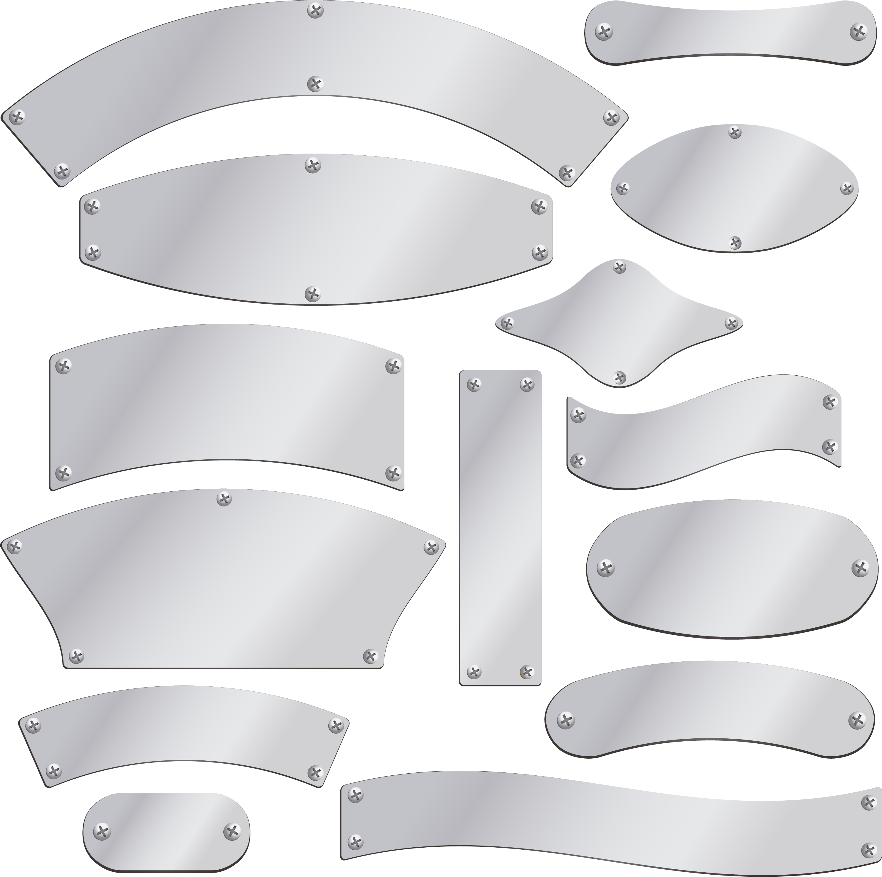 Banner Metal Silver Texture Sign Transparent PNG Image