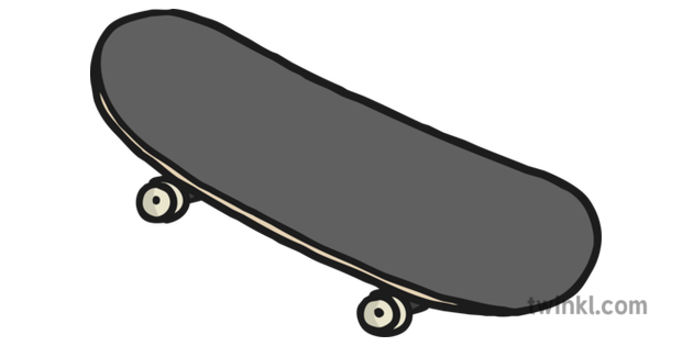 Single Skateboard Transparent PNG Image