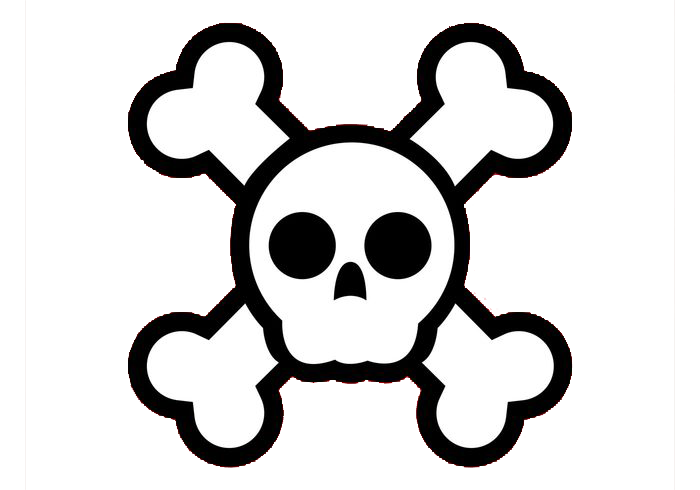 And Cartoon Skull Crossbones Transparent PNG Image