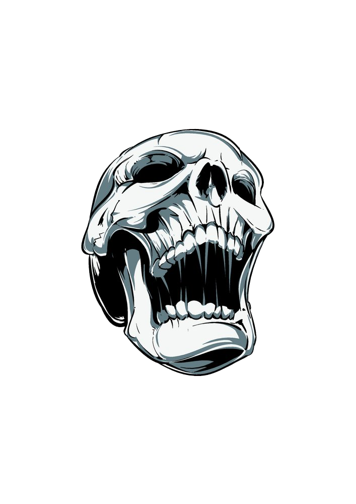 Screaming Skull Transparent PNG Image