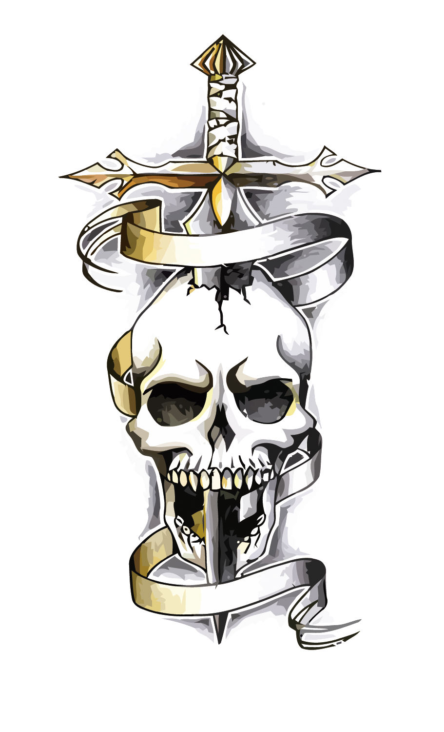Tattoo Skeleton Skull Dragon Vector Snake Human Transparent PNG Image