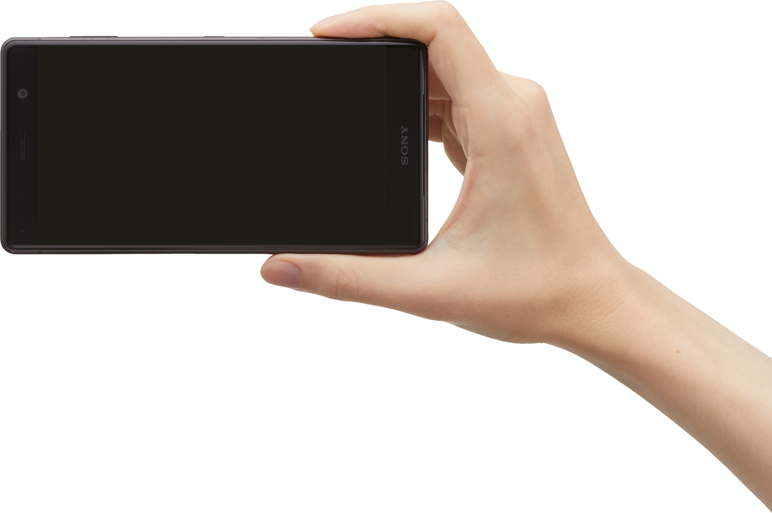 Smartphone Hand Holding Mockup Transparent PNG Image