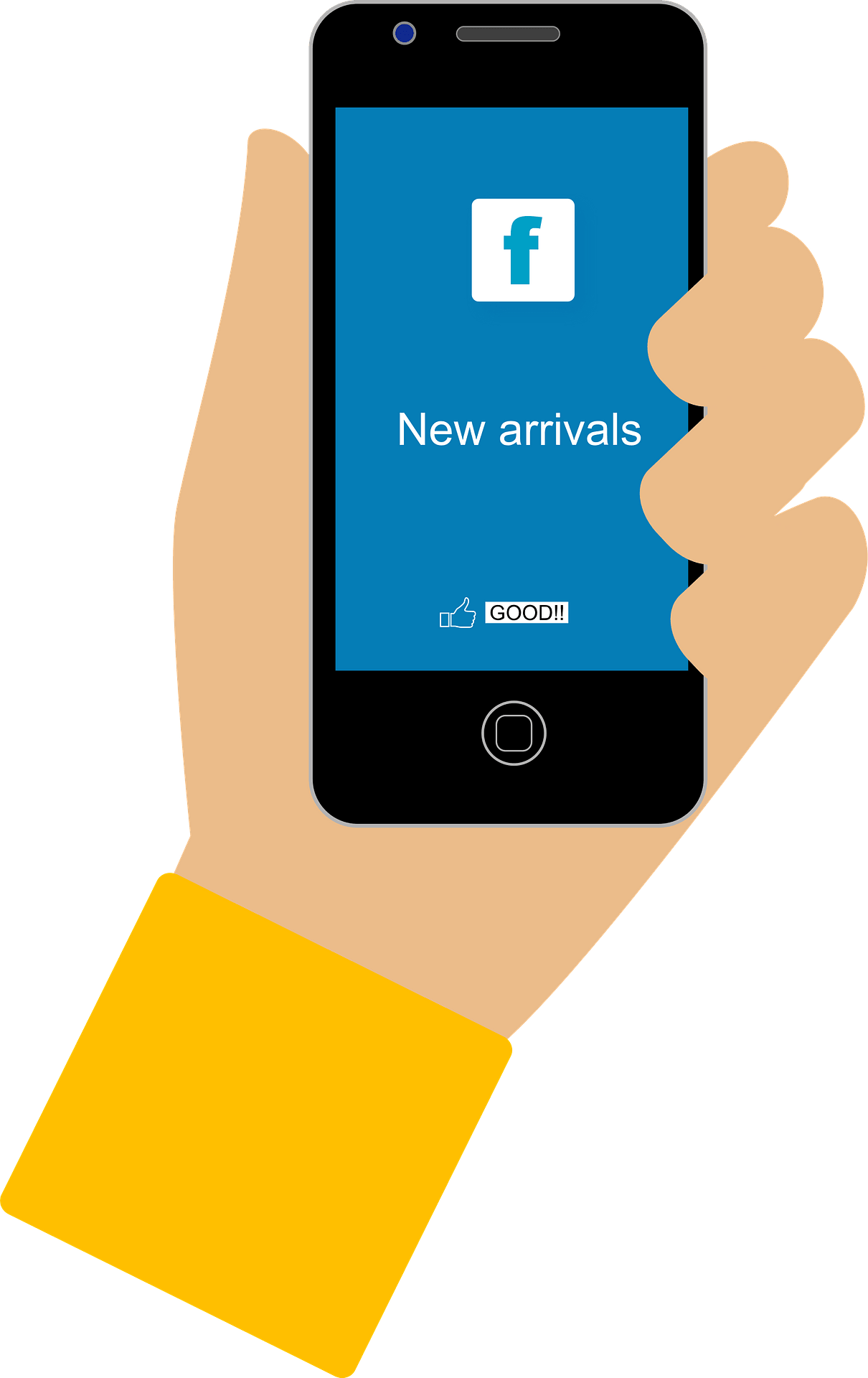 Smartphone Hand Holding Mockup Transparent PNG Image