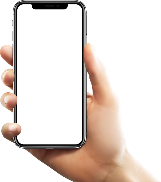 Smartphone Hand Holding Mockup Transparent PNG Image